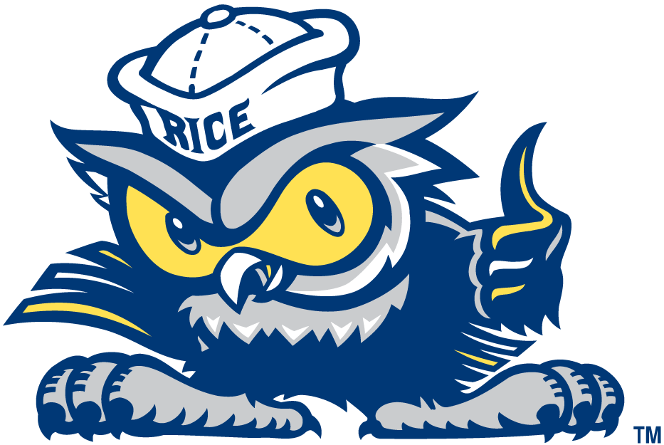 Rice Owls 2003-2009 Mascot Logo iron on paper